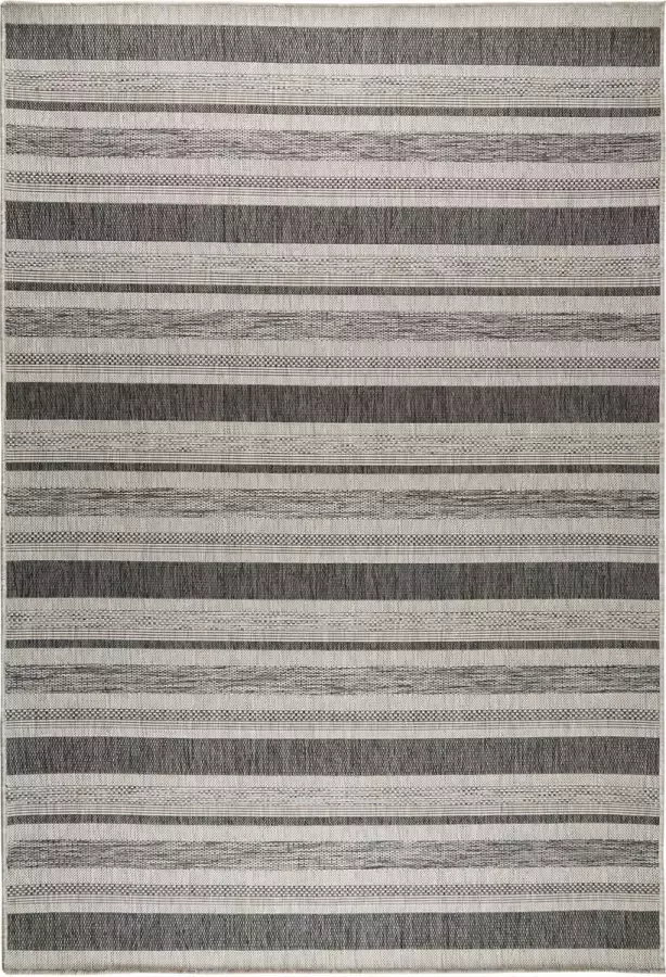 MrCarpet Buiten Binnen vloerkleed Groot Treviso Grijs Antraciet 200 x 290cm