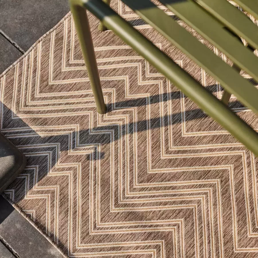 MrCarpet Buiten Binnen vloerkleed Salerno Zand Bruin 160 x 230cm