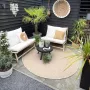 MrCarpet zomersale Jute Buitenkleed Rond Tuintapijt Groot buitenkleed Outdoor Beige naturel 240cm - Thumbnail 1