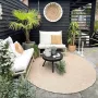 MrCarpet Buitenkleed Binnen vloerkleed Jute Rond Jute Outdoor Beige naturel 200cm - Thumbnail 1