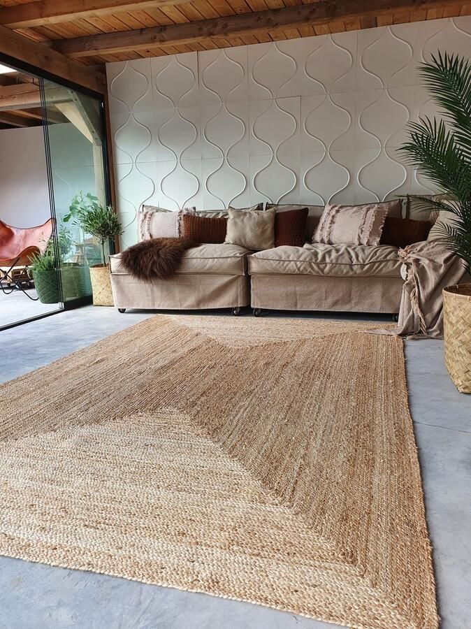 MrCarpet Jute Vloerkleed Rechthoek naturel 240 x 340cm (Populair)