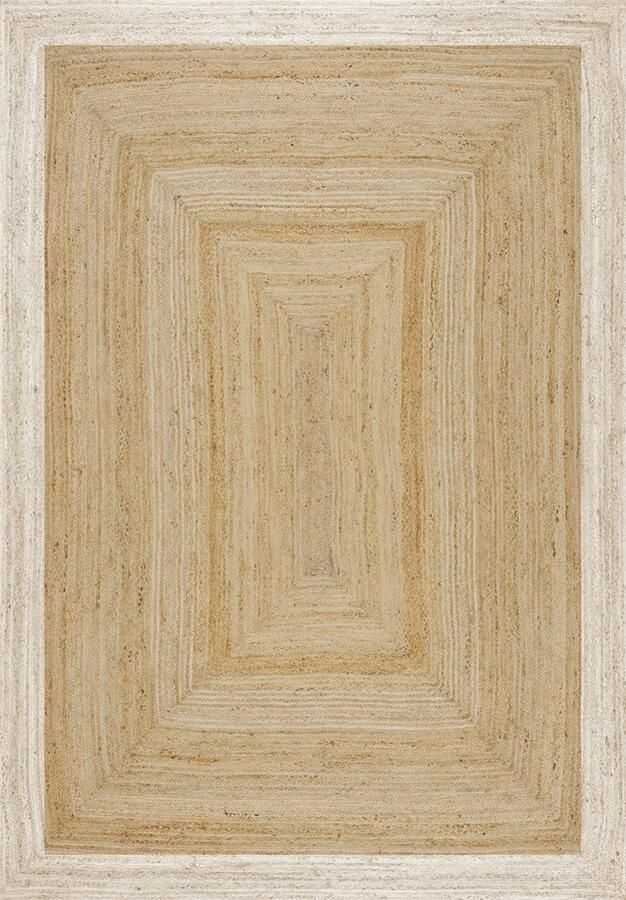 Mrcarpet Jute vloerkleed Rechthoek naturel|wit 160x230cm