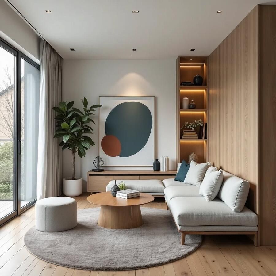 MrCarpet Rond hoogpolig vloerkleed Extra Zacht Fluffy Beige 200cm