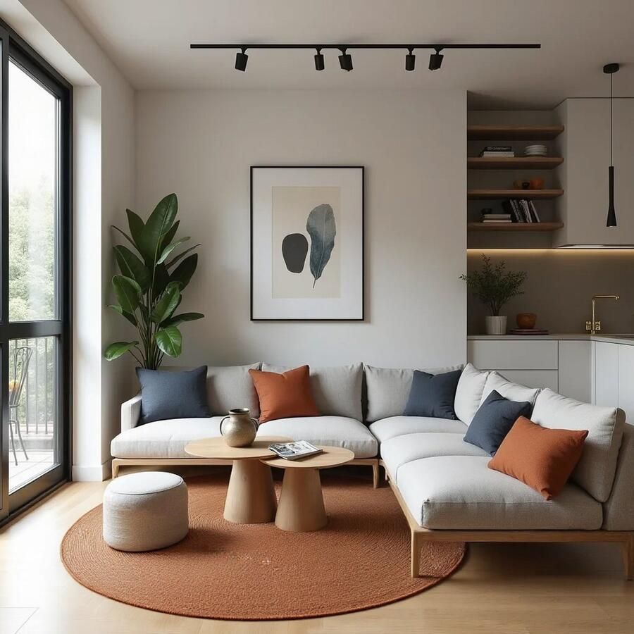 Mrcarpet Rond jute vloerkleed Roest|terracotta 120cm