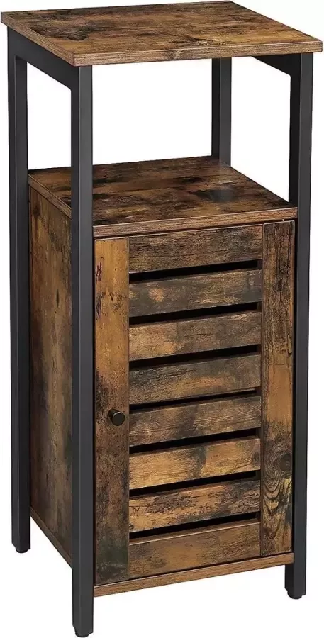 MrMarketplace Opbergkast Staande Kast Industrieel Zijkast 37 x 30 x 81 cm Rustiek Bruin