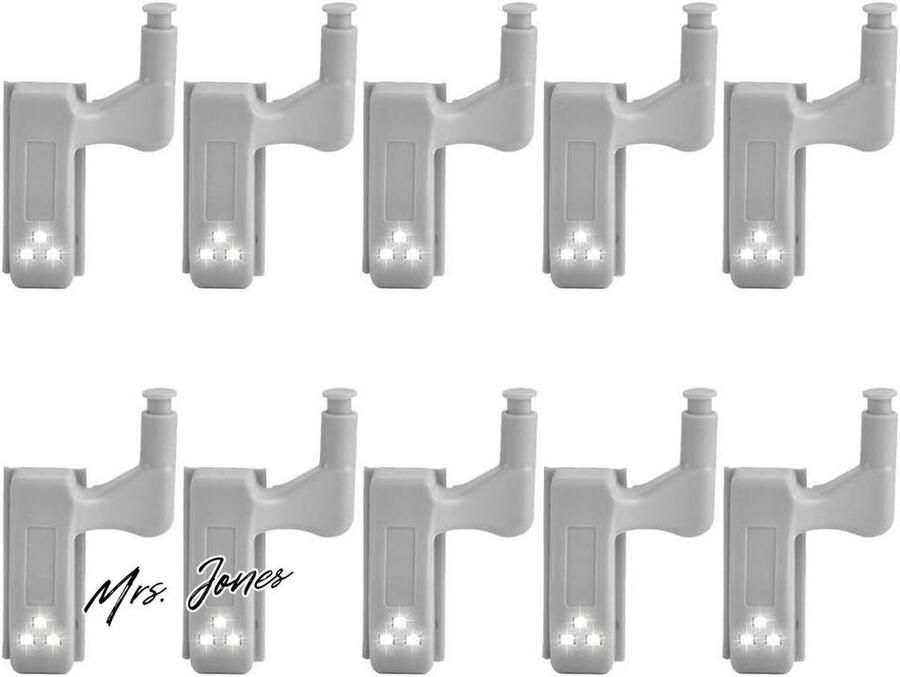 Mrs. Jones 10 stuks kastbewegingsmelders led-nachtlampjes keuken slaapkamer woonkamer scharnier kledingkast huislamp