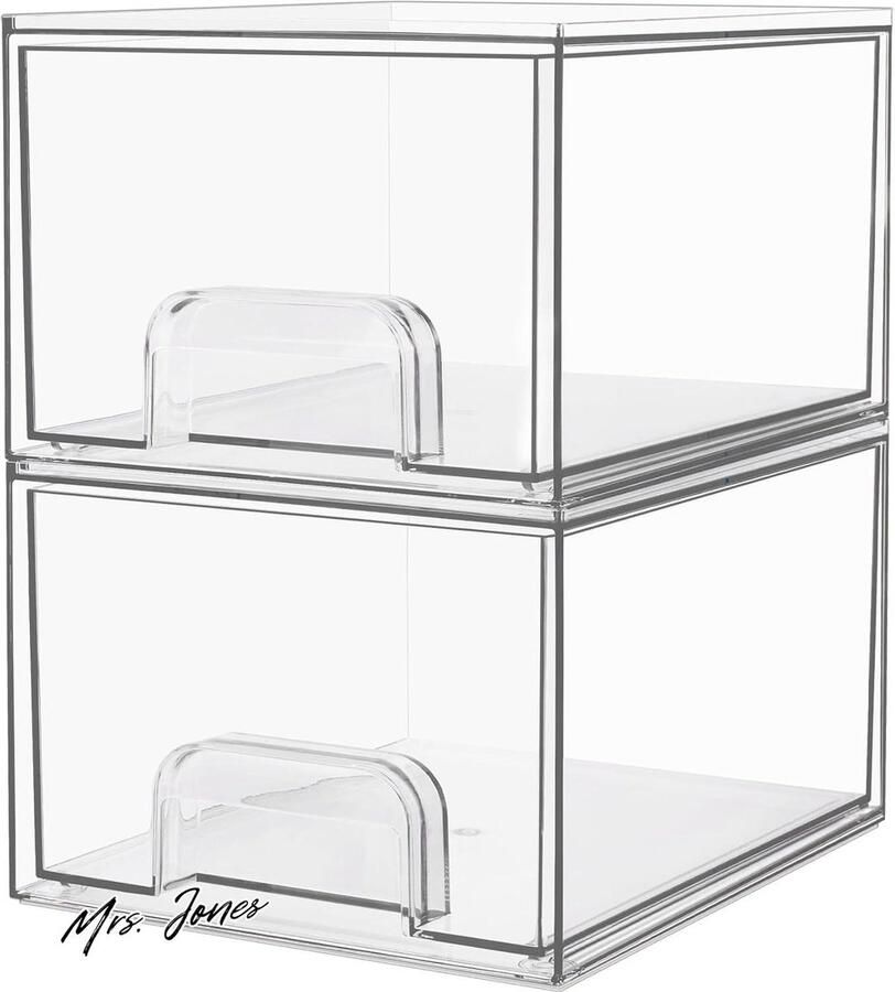 Mrs. Jones stapelbare opbergladen met antislipmatten voor dressoir badkameropslag