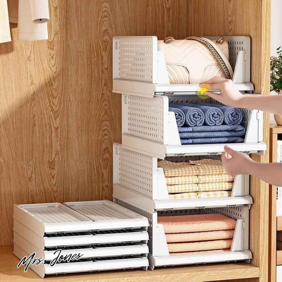 Mrs. Jones 4 stuks opbergdozen voor slaapkamer keuken badkamer