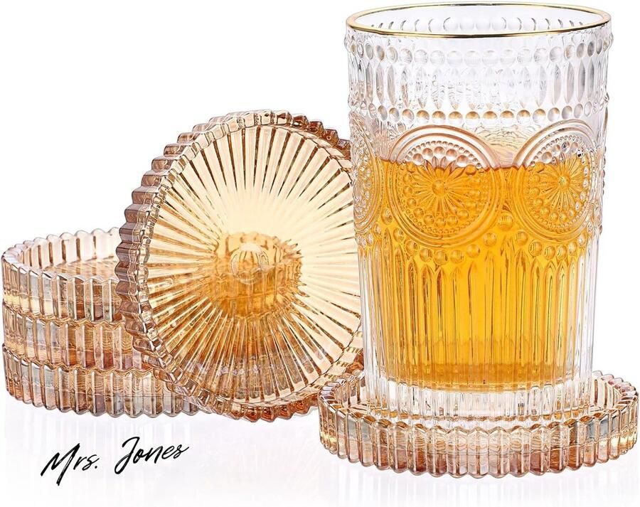 Mrs. Jones 6 stuks glazen zuil kaarsenhouders platen 385 inch ronde glazen kaarsenplaat kandelaar voor tafel centerpiece geel_EXTRA LANGE KAARSENPLAAT