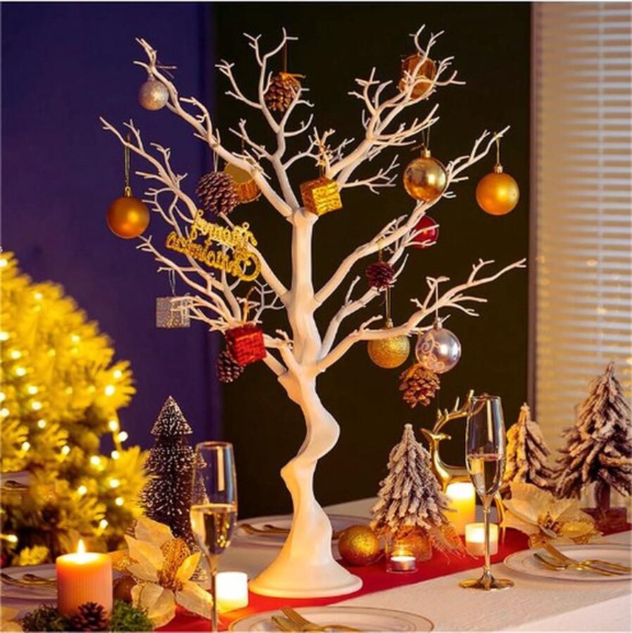 Mrs. Jones 75 Cm Kunstmatige Tafelboom Nep Kerstboom Tafel Centerpiece Voor Bruiloften Verjaardagsfeest & Thuis Decoratie Indoor & Outdoor Gebruik 1 Stuks