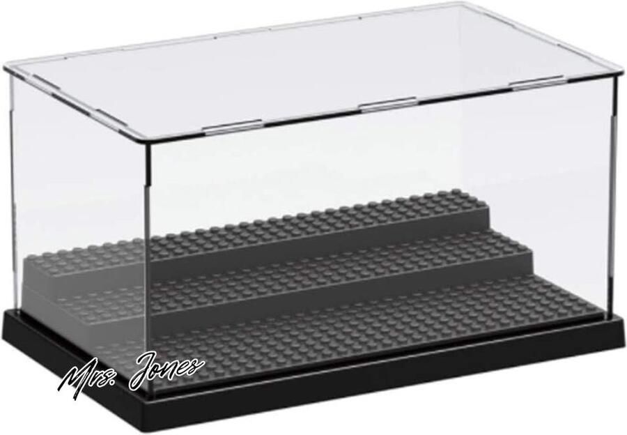 Mrs. Jones Acryl Kunststof Vitrine 10 x 57 x 53 Inch Showcase Basis voor Lego Baksteen Blok Minifiguren