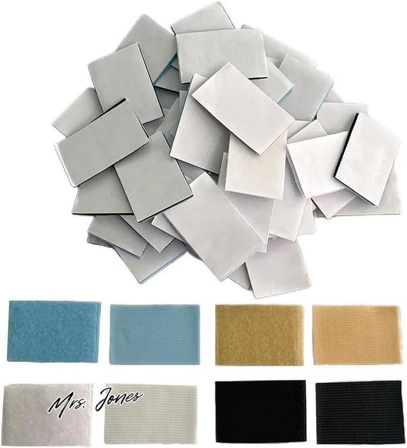 Mrs. Jones Antislipmat tapijt 4 kleuren anti-slippads 60 stuks dubbelzijdige tapijtlijm anti-krulling voor tapijten dekbedden tafelkleden bankkussens