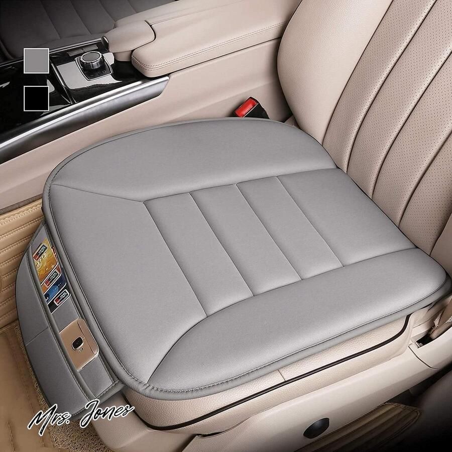 Mrs. Jones Autostoelkussen memory foam orthopedisch stoelkussen comfortabel kussen geschikt voor autostoel bureaustoel rolstoel en alle stoelen grijs comfortabel kussen orthopedisch kussen