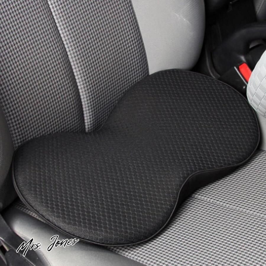 Mrs. Jones Autostoelkussen wigkussen ergonomisch orthopedisch zitkussen universeel zitverhoging auto bureaustoelen autostoel rolstoel autostoelkussen zwart- comfortabel- ergonomisch
