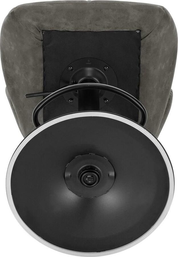 Mrs. Jones Set van 2 barkrukken Grijs leren barkrukken Gas lift Barstoel Kruk Stoelen Barstoelen met rugleuning Zwart Metaal onderstel Keukenstoel Barkruk zithoogte 60-82cm