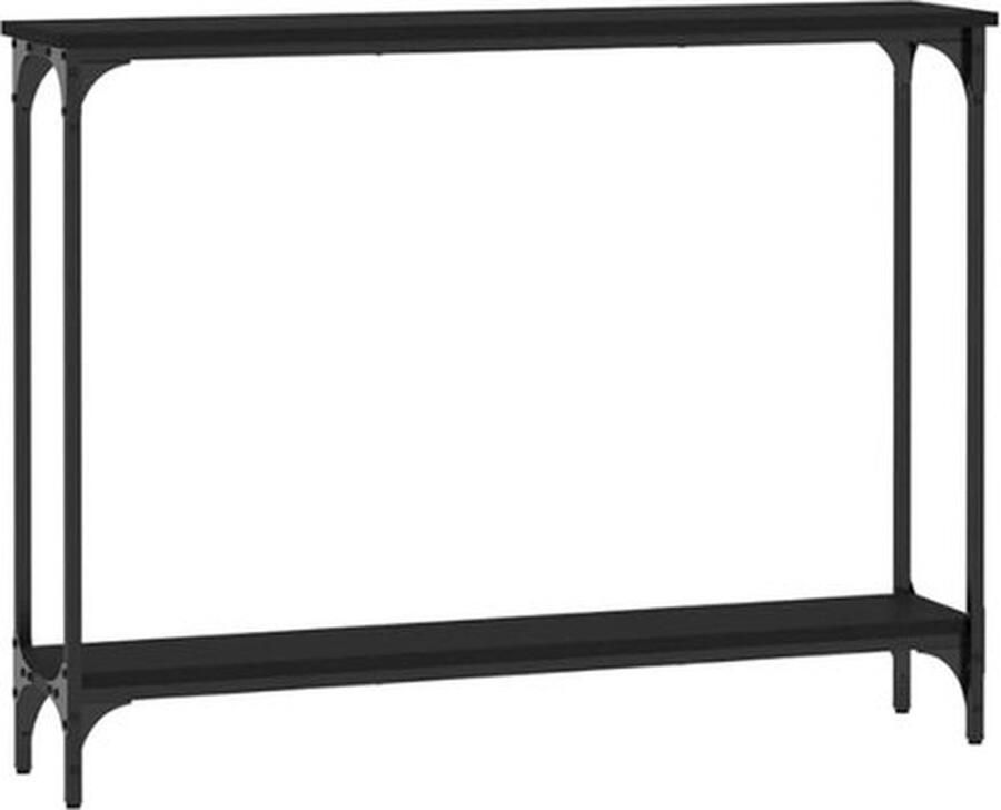 Mrs. Jones Bijzettafel Wandtafel Kastje 100 x 22 5 x 75 cm Zwart