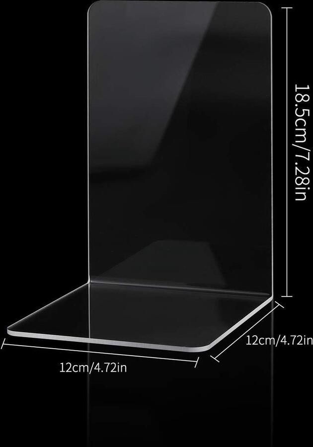 Mrs. Jones Boekensteunen van acryl 3 paar antislip boekensteunen boekensteun boekenrek boekenplank decoratie voor slaapkamer desktop school bibliotheek kantoorbenodigdheden Boekensteunen Boekenrek