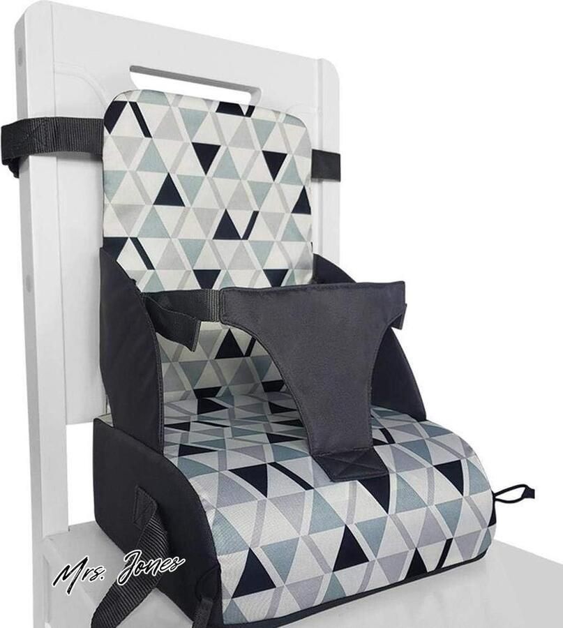Mrs. Jones Boosterstoel Zitverhoging Hoge Stoel voor Onderweg Flexibel Afneembaar Draagbaar Kinderzitje Thuis en Onderweg