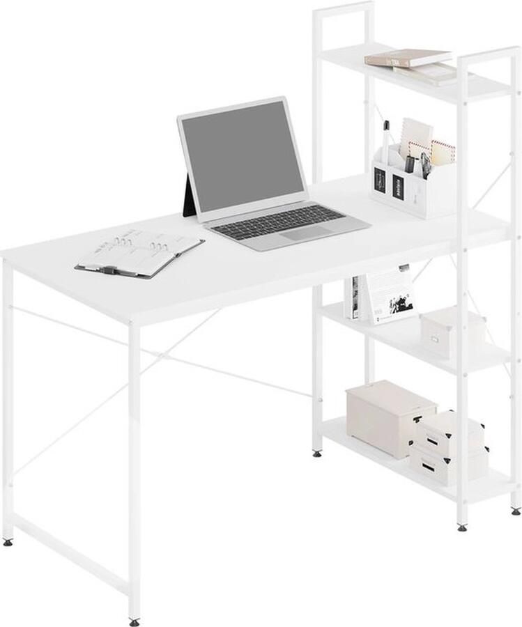 Mrs. Jones Bureau met planken kast Houten bureau met opslag ruimte werk station