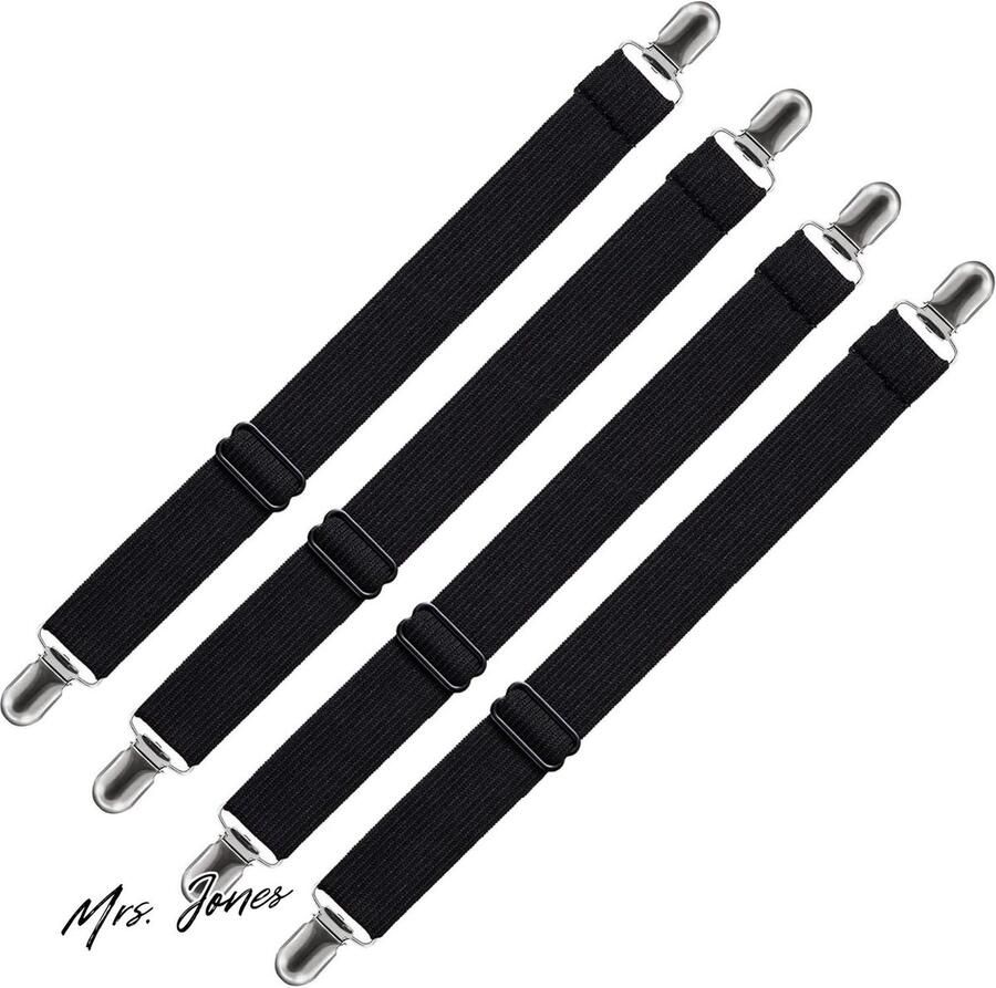 Mrs. Jones Special Edition Bedlakenspanner Set 4 stuks Verstelbare Lakenclips
