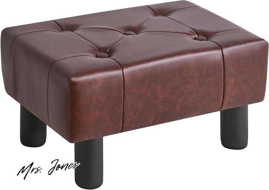 Mrs. Jones Collection Voetenbank Rechthoekig Stabiele Houten Poten Wit