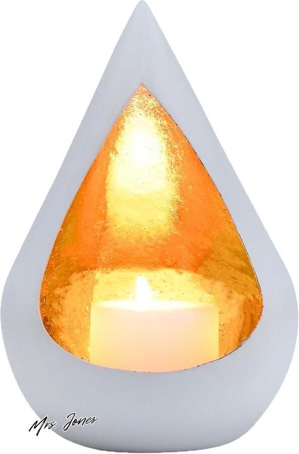 Mrs. Jones Decoratieve Boho Marrakesh Esthetische Metaal Theelichthouder 17 Cm Groot Windlicht Timur Tuin Woonkamer Tafel Decoratie Gouden Witte Lantaarn Kaarsenhouder Theelichtjes Exquise Warme Sfeer