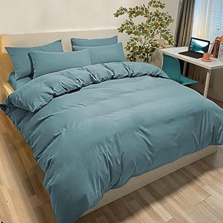 Mrs. Jones Beddengoedset voor eenpersoonsbed 260 x 240 cm met 2 kussenslopen van 50 x 80 cm effen van microvezel zacht en hypoallergeen