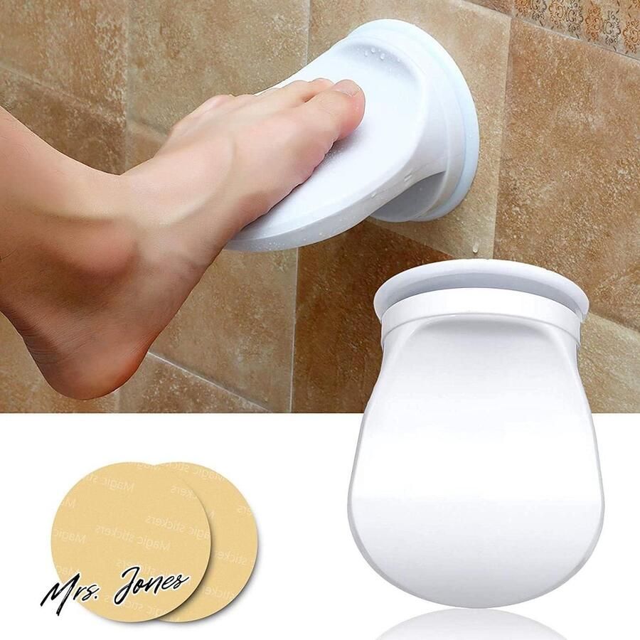 Mrs. Jones Douche Voetsteun Plastic Antislip Badkamer Veilige Grip Scheren Benen Hulp Stap Rest voor Vrouw Rugpijn Lijders
