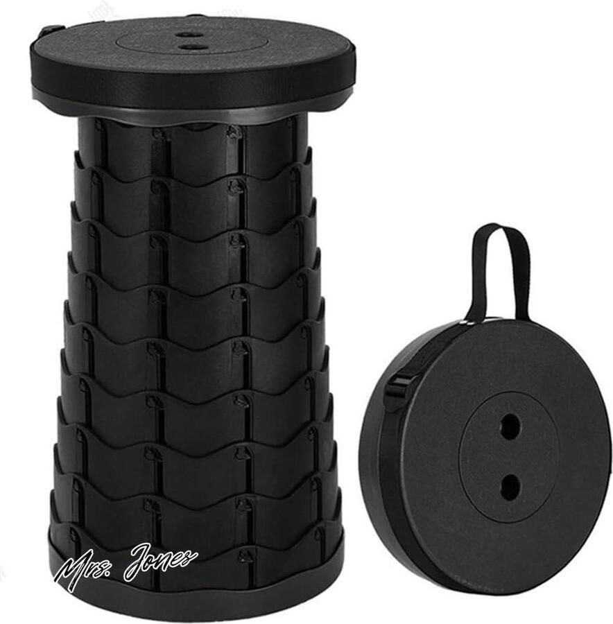 Mrs. Jones Draagbare telescopische opvouwbare kruk voor camping tuin visserij wandelen barbecue verstelbare inklapbare krukken met maximale belasting 180