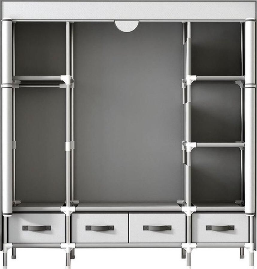 Mrs. Jones Dressing Kasten Kledingkast Kledingkasten Slaapkamer Organizer Grijswit