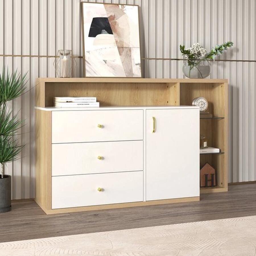 Mrs. Jones Dressoir Kast Modern met Luxe Accenten Wit