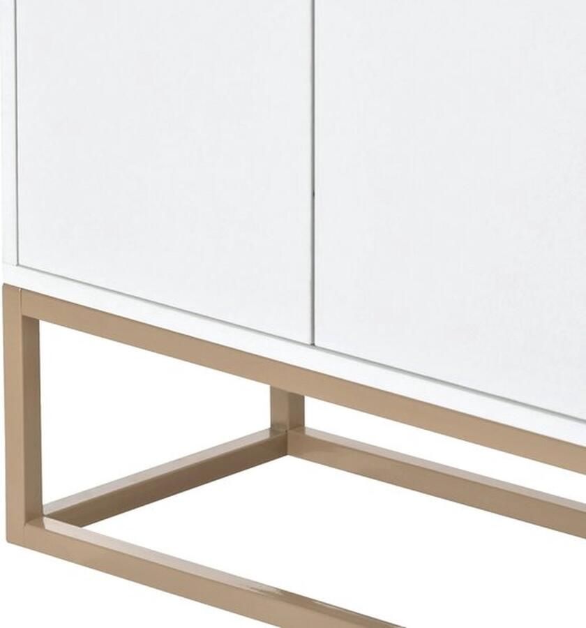 Mrs. Jones Dressoir Woonkamer kast Opbergkast Ladekast Buffetkast Met 4 deuren Wit Eetkamer meubel