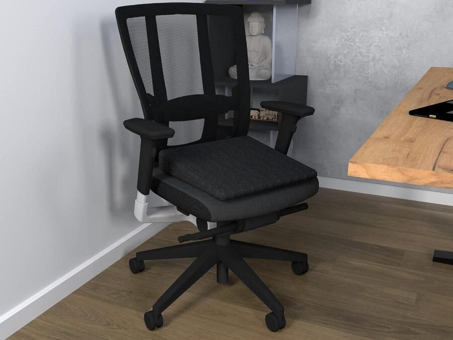 Mrs. Jones Ergonomisch Orthopedisch Zitkussen Bureaustoel Zwart 38 x 38 x 8 2 cm
