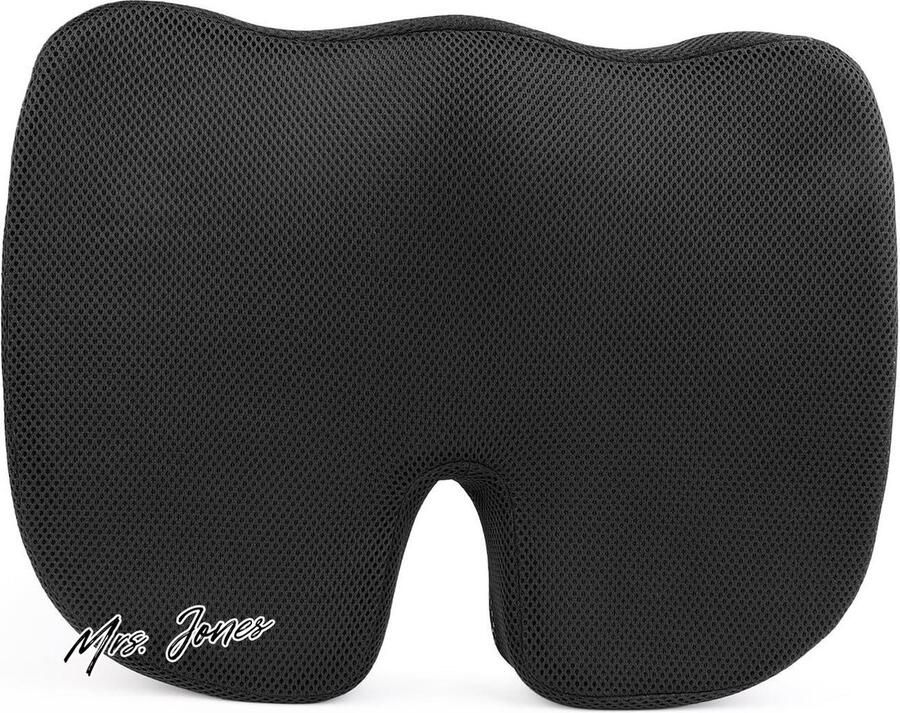 Mrs. Jones Ergonomisch Orthopedisch Zitkussen voor Bureaustoel Pijnverminderend Verhoogt Zitcomfort Bevordert Doorbloeding Verlicht Stuitbeen