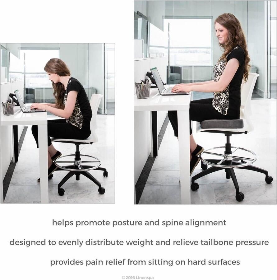 Mrs. Jones Ergonomisch zitkussen van gelschuim stuitbeen coccyx comfort voor bureaustoel auto hele dag zitten