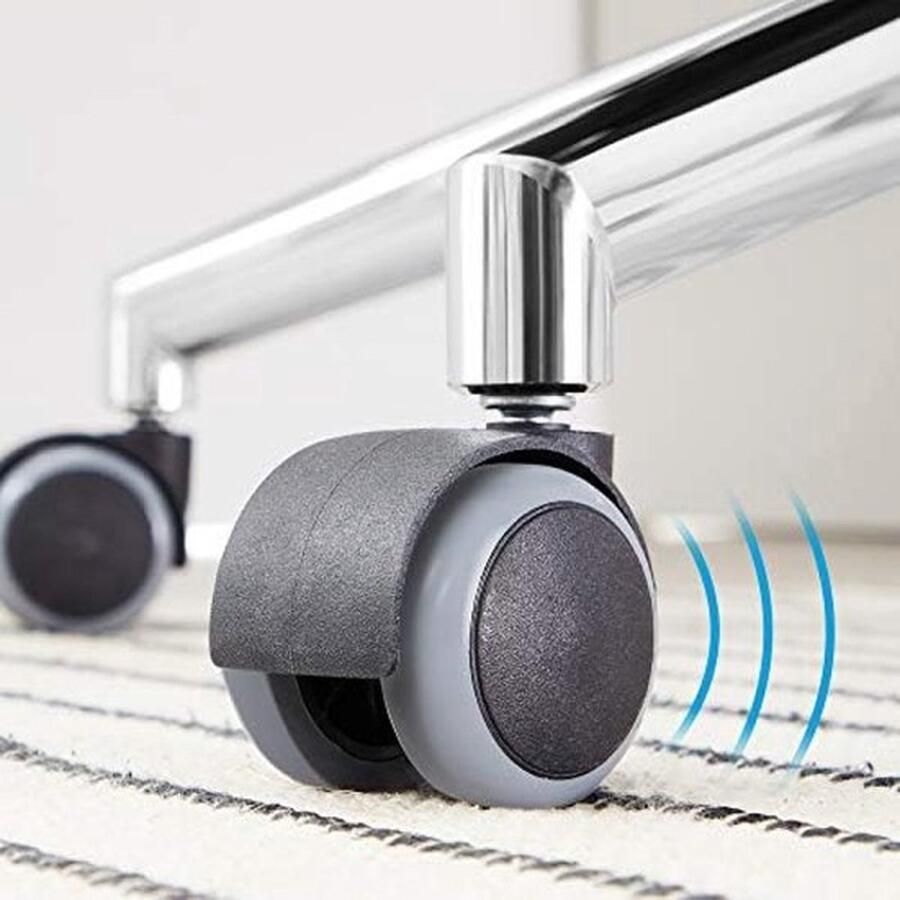 Mrs. Jones ergonomische bureaustoel draaibaar in hoogte en verstelbare armleuningen ademende rugleuning van canvas zwart 64 x 55 x (117-126 5) cm