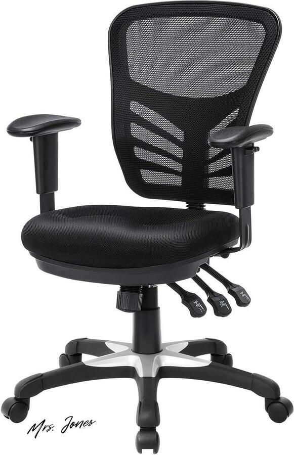 Mrs. Jones Ergonomische Draaistoel Van Gaasmateriaal In Hoogte Verstelbare Rugleuning 3 Instelhendels Lendensteun En Verstelbare Armleuning Bureaustoel