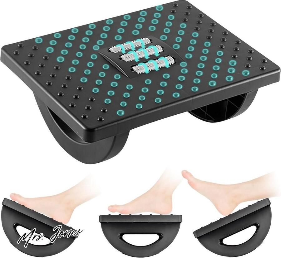 Mrs. Jones Ergonomische Voetkruk en Comfortabele Voetsteun Verstelbaar Rolmassage Voor Kantoor
