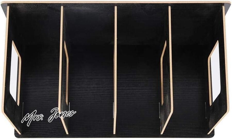 Mrs. Jones Collection Boekenkast Plankopslag Houten boekenrek Boekenplank Studenten Kinderen Volwassenen DVD-opslaghouder Zwart