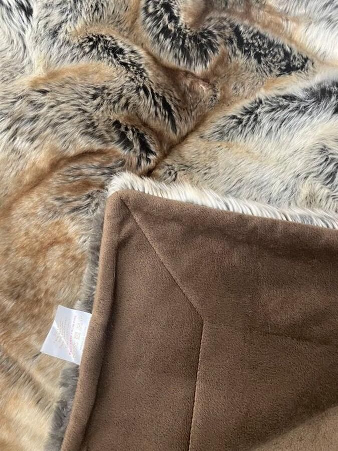 Mrs. Jones Fleece deken Nepbond Winterdeken Bankdeken Bruin 127x152 Warm Modern Sprei Bed Slaapkamer Woonkamer Deken Warm