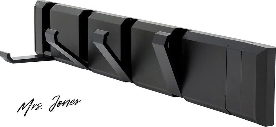 Mrs. Jones Fold 5 kapstokhaken kledinghaken voor orde en stijl in je huis zwart