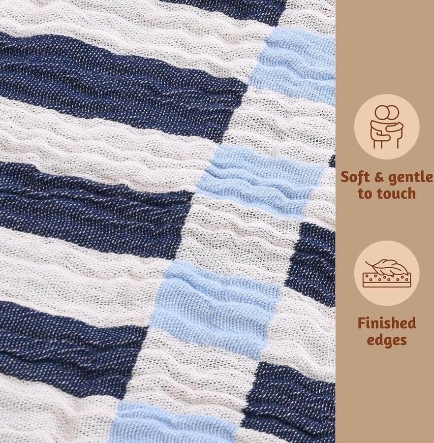 Mrs. Jones Folkulture Gooi Deken voor Bank 50 x 60 100% Gerecycleerde Katoenen Stoer Boho Gooi voor Stoel of Bed Plaids en Lichtgewicht Dekens Valentijn Cadeaus