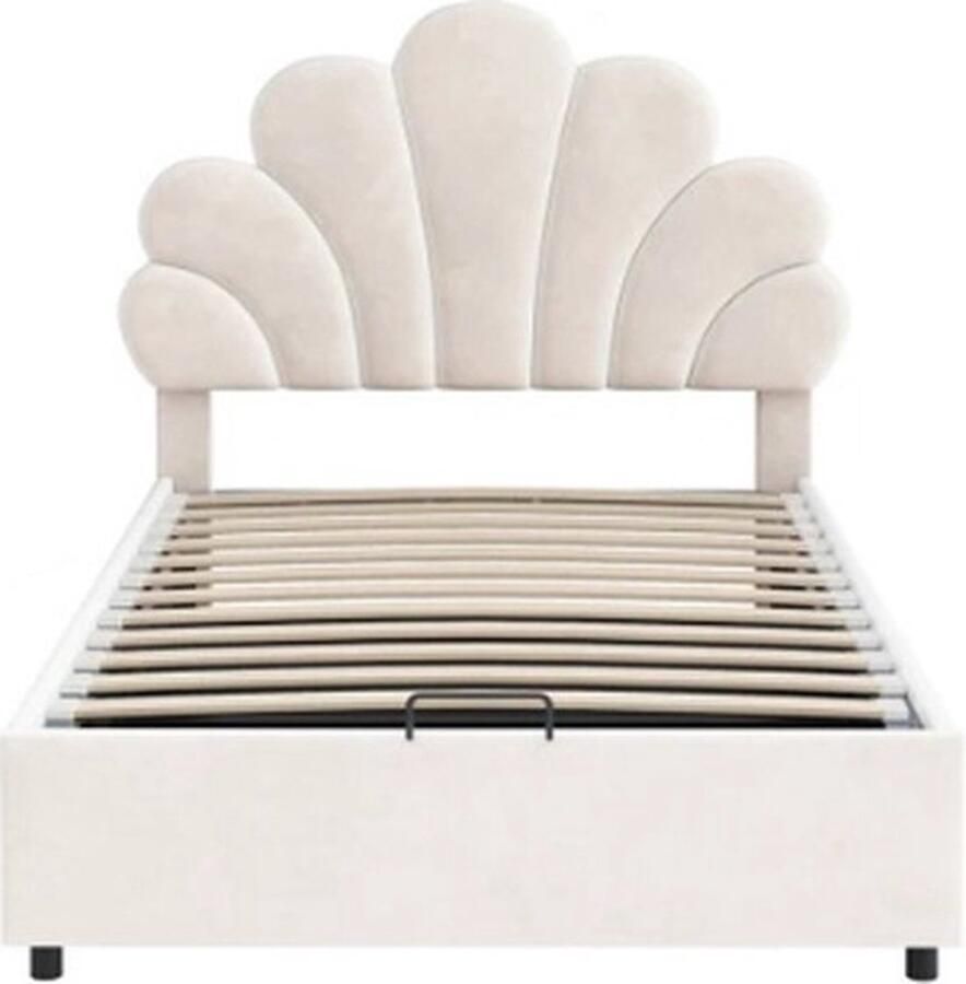 Mrs. Jones Gestoffeerd kinderbed Met hydraulisch opbergruimte Ideaal voor opslag Hoogte verstelbaar hoofdeinde