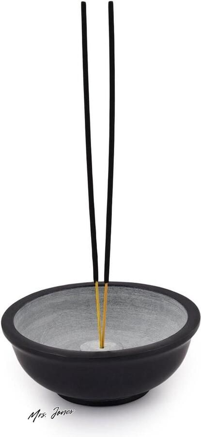 Mrs. Jones Grijze wierookhouder veegkom stenen kom Rituele kom display kom keuken tafel decor cadeau (1143 cm x 1143 cm x 444 cm)