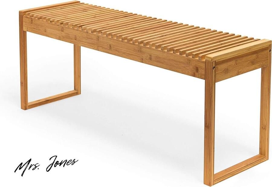 Mrs. Jones Halbank bamboe stabiel 3-4 personen terras-balkon zitbank natuurlijke kleur 120 x 33 cm