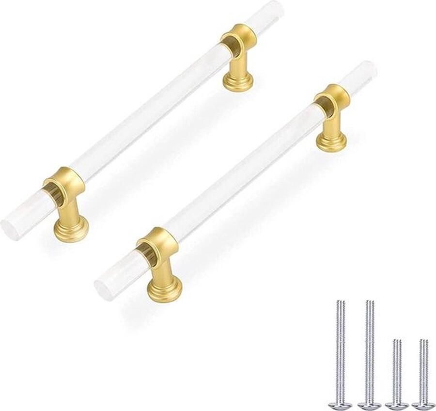 Mrs. Jones Handgrepen voor keukenkasten 10 stuks gouden meubelgrepen keukenkast kristal zinklegering kastgrepen 160 mm gatafstand