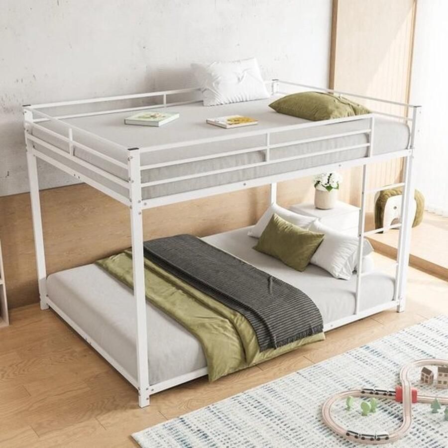 Mrs. Jones Hoogslaper Stapelbed Stapelbedden voor kinderen 90 x 200 cm Metalen frame Luxe design Stevige kwaliteit