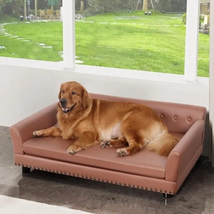 Mrs. Jones Huisdier slaapbank Bingopaw Waterdicht Sofa-type honden bed 102 x 72 cm Huisdier knuffel lounge bed Met afneembaar kussen
