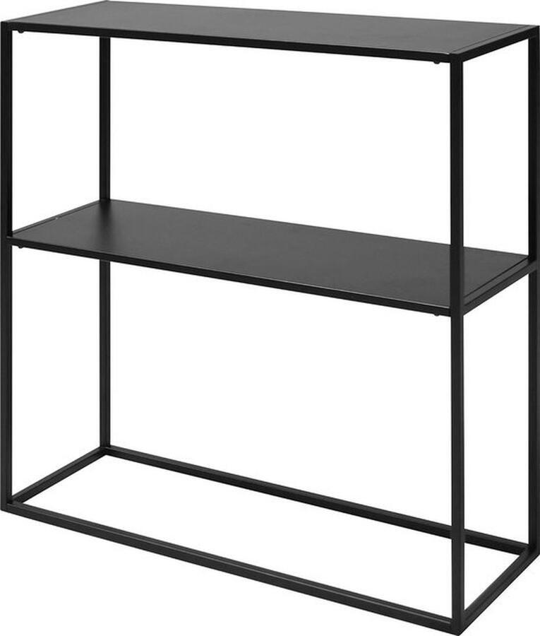 Mrs. Jones Industriële Consoletafel Nino Zwarte Metalen Bijzettafel met Opbergruimte