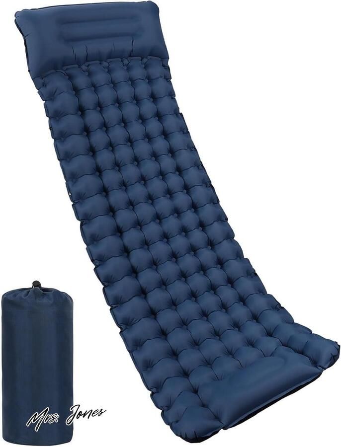 Mrs. Jones Isomat zelfopblazend luchtbed opvouwbaar waterdicht blauw strandtent wandelen